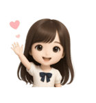 【清楚系♡大人可愛い女の子】文字なし（個別スタンプ：3）