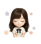 【清楚系♡大人可愛い女の子】文字なし（個別スタンプ：4）