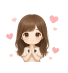 【清楚系♡大人可愛い女の子】文字なし（個別スタンプ：5）