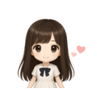 【清楚系♡大人可愛い女の子】文字なし（個別スタンプ：6）