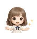 【清楚系♡大人可愛い女の子】文字なし（個別スタンプ：7）