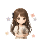 【清楚系♡大人可愛い女の子】文字なし（個別スタンプ：13）