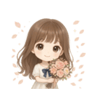 【清楚系♡大人可愛い女の子】文字なし（個別スタンプ：16）