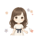 【清楚系♡大人可愛い女の子】文字なし（個別スタンプ：18）