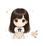 【清楚系♡大人可愛い女の子】文字なし（個別スタンプ：21）