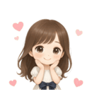 【清楚系♡大人可愛い女の子】文字なし（個別スタンプ：25）