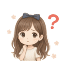 【清楚系♡大人可愛い女の子】文字なし（個別スタンプ：33）