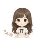 【清楚系♡大人可愛い女の子】文字なし（個別スタンプ：34）