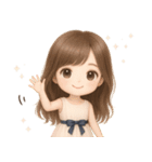 【清楚系♡大人可愛い女の子】文字なし（個別スタンプ：40）