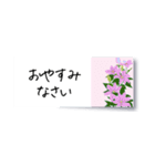 花の付箋＊ひとこと挨拶スタンプ（個別スタンプ：40）