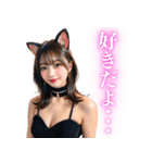 猫耳美女の大人の誘惑（個別スタンプ：21）
