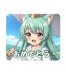 日傘で暑さ対策ばっちりみなみちゃん（個別スタンプ：4）
