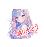 毎日使える自撮り女子高生パステルカラー（個別スタンプ：1）