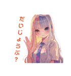 毎日使える自撮り女子高生パステルカラー（個別スタンプ：9）