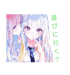 毎日使える自撮り女子高生パステルカラー（個別スタンプ：10）