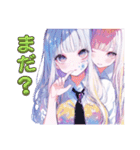 毎日使える自撮り女子高生パステルカラー（個別スタンプ：12）