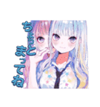 毎日使える自撮り女子高生パステルカラー（個別スタンプ：22）