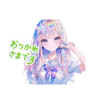 毎日使える自撮り女子高生パステルカラー（個別スタンプ：25）