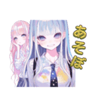 毎日使える自撮り女子高生パステルカラー（個別スタンプ：30）