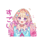 パステル女子のかわいいスタンプ（個別スタンプ：10）
