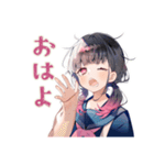 参考書まくら制服の女の子♡日常（個別スタンプ：2）