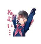 参考書まくら制服の女の子♡日常（個別スタンプ：4）