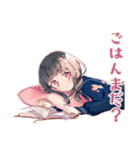 参考書まくら制服の女の子♡日常（個別スタンプ：10）