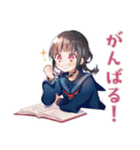 参考書まくら制服の女の子♡日常（個別スタンプ：13）