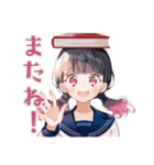 参考書まくら制服の女の子♡日常（個別スタンプ：14）