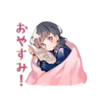 参考書まくら制服の女の子♡日常（個別スタンプ：15）