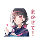 参考書まくら制服の女の子♡日常（個別スタンプ：19）