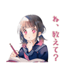 参考書まくら制服の女の子♡日常（個別スタンプ：21）