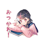 参考書まくら制服の女の子♡日常（個別スタンプ：22）