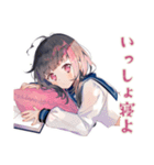参考書まくら制服の女の子♡日常（個別スタンプ：23）