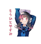 参考書まくら制服の女の子♡日常（個別スタンプ：24）