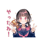 参考書まくら制服の女の子♡日常（個別スタンプ：39）