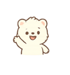 ふわふわクマの気持ち（個別スタンプ：1）
