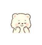 ふわふわクマの気持ち（個別スタンプ：4）