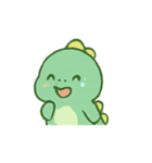 ちびグリーン恐竜気分パレード（個別スタンプ：1）