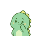 ちびグリーン恐竜気分パレード（個別スタンプ：13）