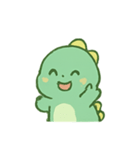 ちびグリーン恐竜気分パレード（個別スタンプ：21）