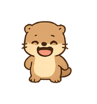 ふわふわカワウソ きもちパレード（個別スタンプ：1）