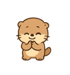 ふわふわカワウソ きもちパレード（個別スタンプ：13）