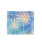 水彩画 花火スタンプ（個別スタンプ：6）