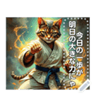 【カッコいい空手家ねこ】（個別スタンプ：6）