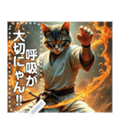 【カッコいい空手家ねこ】（個別スタンプ：12）