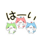 うごくカラフル ハチワレ猫（個別スタンプ：6）