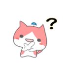 うごくカラフル ハチワレ猫（個別スタンプ：16）