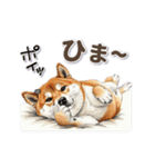 地味に動く柴犬スタンプ（個別スタンプ：4）