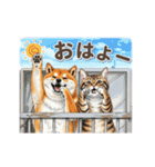 地味に動く柴犬スタンプ（個別スタンプ：5）